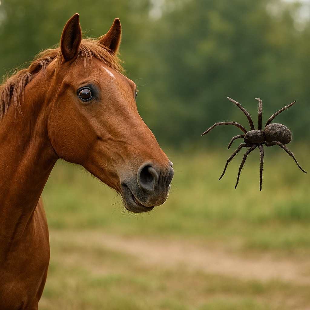 Czy konie boją się pająków?